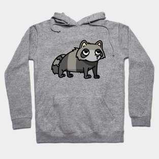 cute grey tanuki raccoon design Hoodie